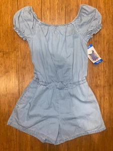 GAP Girl's Short Puff Sleeve One Piece Romper  blue, pink floral, navy floral - Picture 1 of 4