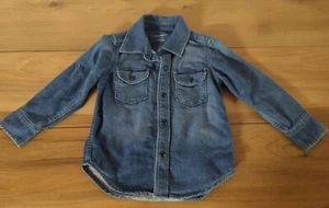 Baby Gap Gr. 3 Jahre Hemd Langarm Kleinkind jeansblau Jeanshemd Druckknopfleiste - Bild 1 von 5