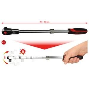 KS TOOLS 914.1220 1/2" SlimPOWER Coltello telescopico articolato, 72 dente - Foto 1 di 10