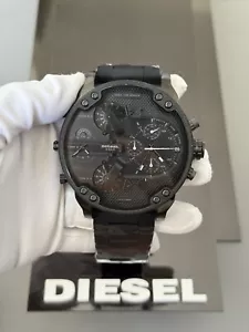 Diesel DZ7396 Men's Mr.Daddy 2.0 Chronograph Black Silicone Bracelet Watch 57mm - Picture 1 of 5