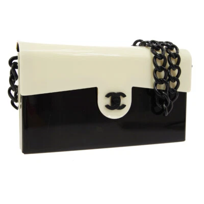 Chanel Black White Acrylic Shoulder Bag 00323 - Image 1 of 4