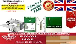 GROZ BECKERT LWx6T 29-BL SIZE110/18 CURVED INDUSTRIAL SEWING MACHINE NEEDLES - Picture 1 of 3