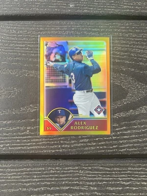 2003 Topps Chrome Gold Refractor #1 Alex Rodriguez /449 Rangers 💉600 HR 💉 - Image 1 of 2
