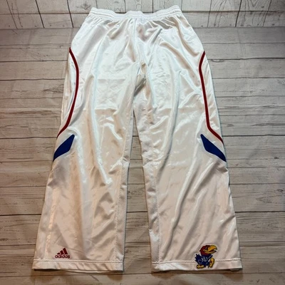 Pantalones Breakaway Jayhawks University of Kansas de Adidas blancos para hombre talla 2XL Foto 1 de 4
