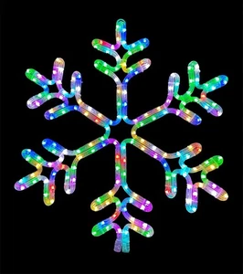 RGB Color Changing LED Rope Light Snowflake Christmas Decoration with Multi-F... - Picture 1 of 5