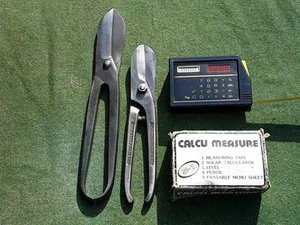 8" Footprint & 10" Tinsnips Tin Snips + 10ft 3m Measuring Tape Metalwork Tools - Picture 1 of 14