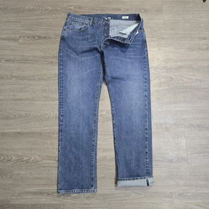 Oobe Brand Classic Selvedge Denim Jeans Straight Button Fly Men's Sz 38x32 EUC! - Picture 1 of 21