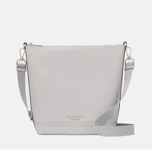 Kate Spade Ksnyl Platinum Gray Crossbody Bag Style KC444 NWT Retail $329 - Picture 1 of 9