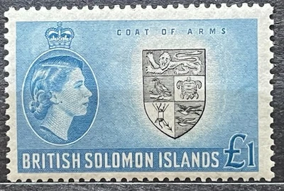 British Solomon Islands,Elisabeth II,1956-60,Sc#105,MNH OG, XF, cat~45$ - Image 1 of 2