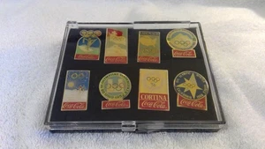 Set of 8 Coca-Cola Olympic Pin Set, 8 Different Years/Countries, Read Condition - Picture 1 of 11