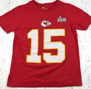Nike Kansas City Chiefs Patrick Mahomes #15 Super Bowl Shirt Kids Medium (10/12) - Picture 1 of 5