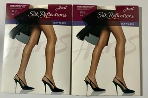 Hanes Silk Reflections Silky Sheer Pantyhose“Barely There” Size CD (2) - Picture 1 of 4