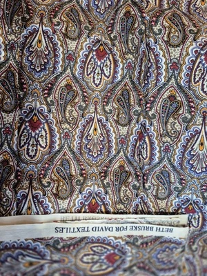 NOS Paisley Fabric Beth Bruskey David Textiles 1.5yd X 44in - Image 1 of 3