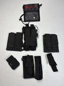 Lotto 10 sacchetti tattici MOLLE 5.11 e Kryptek Mag torcia utilità ingranaggio nero - Foto 1 di 12