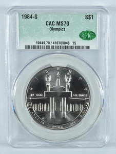 1984-S Olympics Commemorative Silver Dollar MS70 CAC - Picture 1 of 5