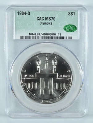 1984-S Olympics Commemorative Silver Dollar MS70 CAC - Image 1 of 4
