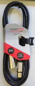 Stagecore 2m Black Microphone Cable High Quality Speaker Mic - Picture 1 of 3