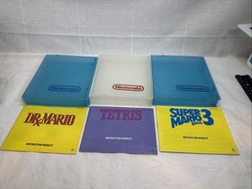 Nintendo NES Instruction Manual Lot Of 3 Dr.Mario,Tetris Super Mario 3 And Cases