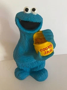 Vintage Sesame Street Muppets Cookie Monster Coin Bank w/ Stopper 10" Tall - Picture 1 of 7