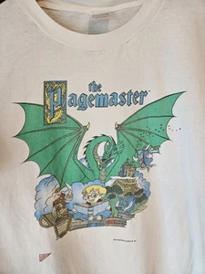 Vintage 90s The Pagemaster Cartoon Movie Promo 1994 VTG Shirt Mens Size L - Picture 1 of 8