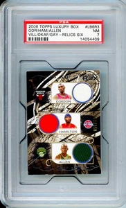 2006 Topps Luxury Box Relics Six Ray Allen Gay Hamilton Blue /149 Memo PSA 7 - Picture 1 of 2