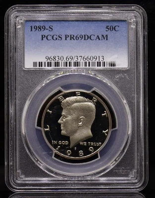 1989-S Kennedy Half Dollar PCGS PR69DCAM - Image 1 of 4