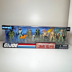GI JOE 25TH ASSAULT ON COBRA ISLAND 7-FIGURE SET 2009 SEALED - Picture 1 of 8