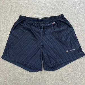 Vintage 90s Champion Shorts Nylon Checkered Knit XL - Picture 1 of 8