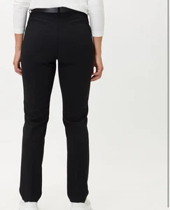 RAPHAELA Women's Style Pauline Wool Magic Waist Slim Fit Trousers Black UK 16R - Picture 1 of 10