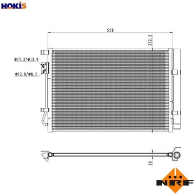 CONDENSER AIR CONDITIONING 350492 FOR HYUNDAI i20/Hatchback/Van/ELITE/CROSS 1.2L - Image 1 of 4