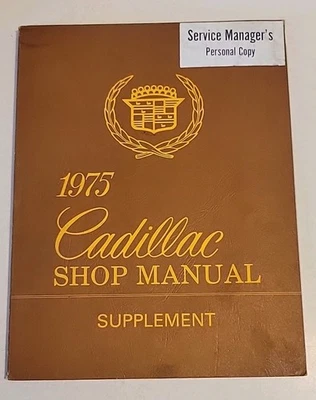 1975 Cadillac Service Shop Supplement Repair Manual DeVille Eldorad Fleetwood EX Foto 1 de 4