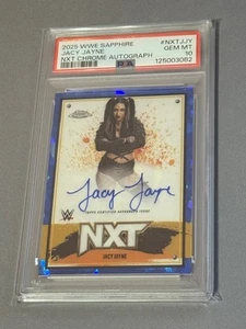 Jacy Jayne Auto Rookie RC Blue Sapphire 2025 NXT Topps Chrome Signature ON CARD - Picture 1 of 3