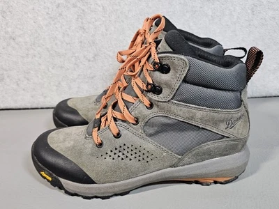 Danner Inquire Mid Women’s Hiking Boots 5" Suede Dark Gray/Salmon 64531 Sz 7 - Image 1 of 4