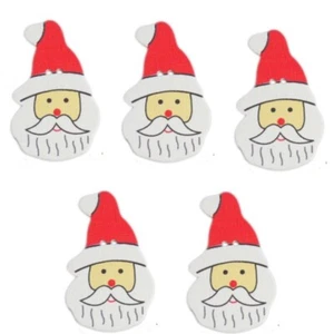 Printed Santa Face Buttons - Shelly's Buttons - Christmas - Craft Scrap Sewing - Picture 1 of 3