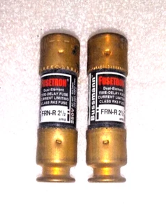 LITTELFUSE FRN-R 2.5 2.5 AMP TIME DELAY FUSIBLES DE DOBLE ELEMENTO TIME-DELAY - 2 piezas - Imagen 1 de 1