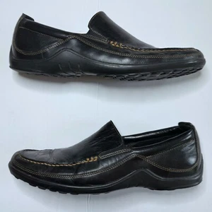 Cole Haan Mens Size 11.5 N Black Tucker Slip On Leather Venetian Loafers Shoes - Picture 1 of 11