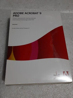 Adobe Acrobat 9 Pro Professional for Windows New Sealed  - Image 1 of 4