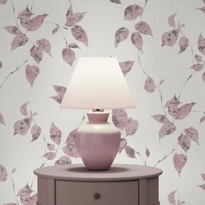 Papel pintado Vellón 0.53 x 10.05 m Flores Gris Rosa - Imagen 1 de 5