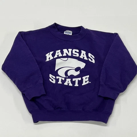Kansas State Wildcats SweatShirt YOUTH Small Purple Pullover Kids Boys Girls Cover