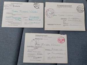 Serbia c1942 Germany WWII Yugoslavia, red cross - 3 censored POW letters, lot 2 - Picture 1 of 1
