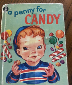 Vintage Children's Junior Elf Book "A Penny For Candy" Rand McNally 1946 Reader