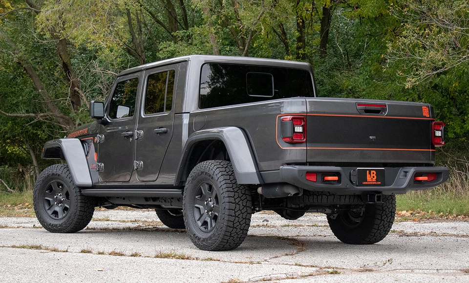 Juego de calcomanías para puerta trasera Gladiator Blackout de 2 capas - se adapta a Gladiator Foto 1 de 3