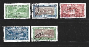 ICELAND – 1925 – REYKJAVIK VIEWS ISSUE – Sc #144-148 – SET OF 5 - USED - Picture 1 of 2
