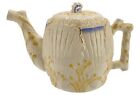 Antique Albino Majolica Coral Teapot