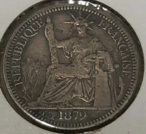 French Cochin China • 1879A • 10 Cents silver - Picture 1 of 4
