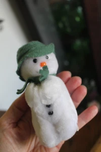 1987 Plüsch Eden Clip-On Pencil Grabber Hugger Vintage Figur 3,5 Zoll Der Schneemann - Bild 1 von 10