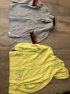 2 X Boys Gap Quarter Zip Sweater Seeatshirt - Size S (grey) And M (yellow) - Picture 1 of 5