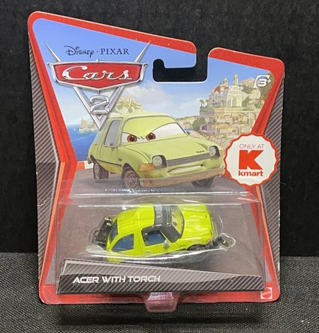 Cars 2 Acer w/ Blow Torch K-Mart Exclusive Diecast Disney Pixar New On Card HTF Cover