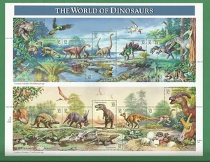 3136  US   The World of Dinosaurs   Never Hinged Sheet  issued year 1997 - Picture 1 of 2