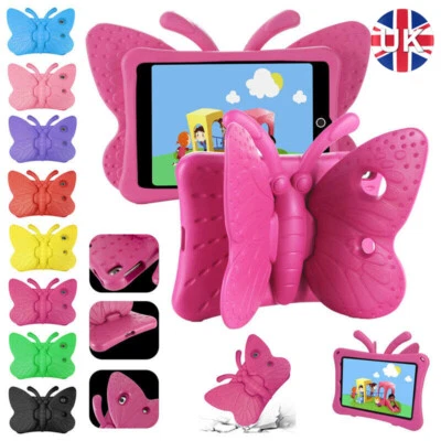Kids Butterfly Foam Case Shockproof Cover For iPad 5 6 7th 8th 9th 10th 11th Gen - Image 1 of 4